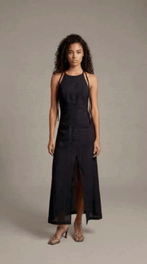 sirf reflection black dress pure vibe