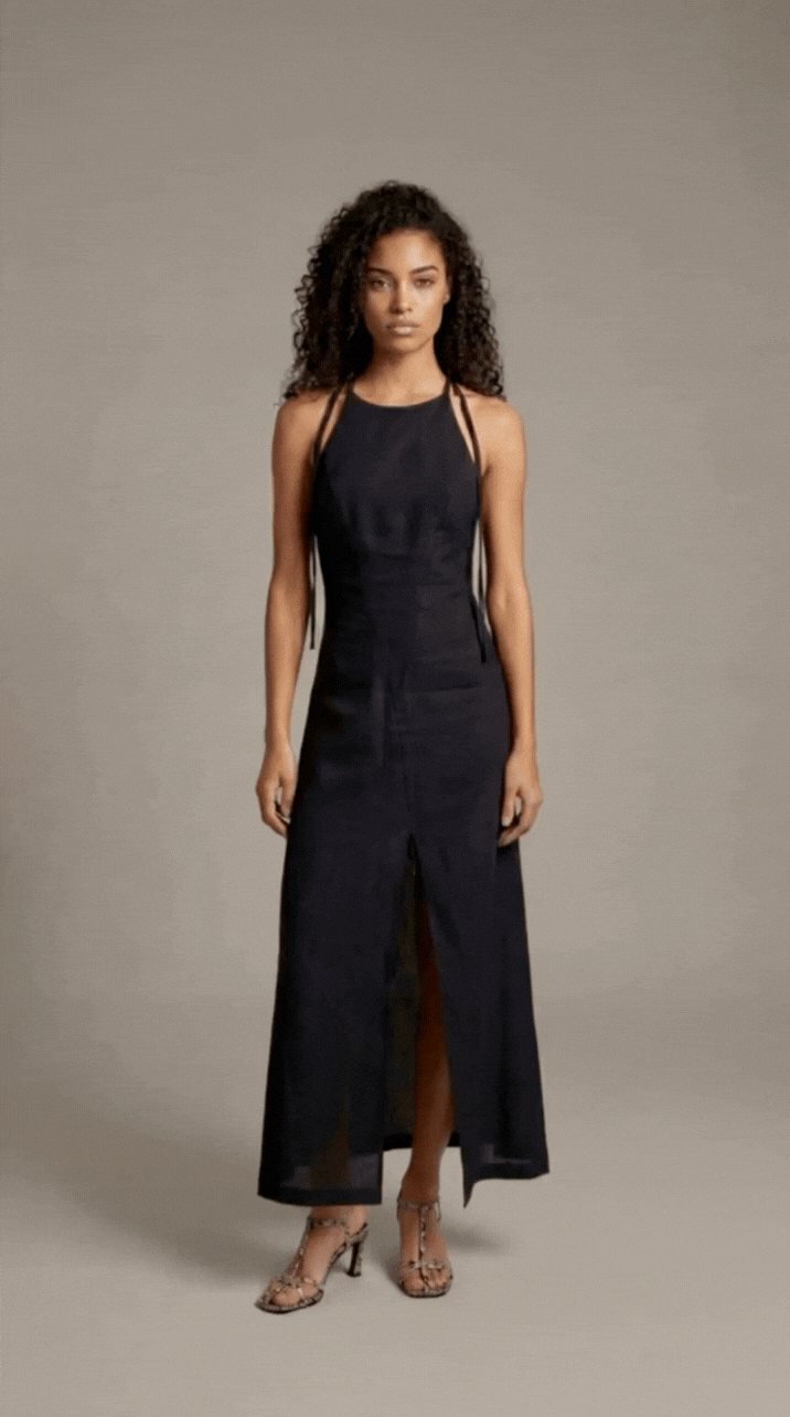 sirf reflection black dress pure vibe